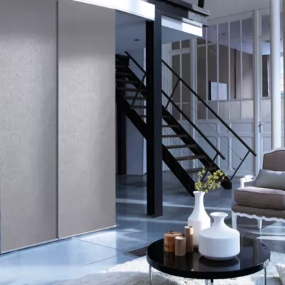 Kit rail et panneau japonais gris l.220 x H.250cm Madeco