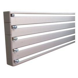 Rail panneau japonais 3 voies gris L.120 cm Madeco
