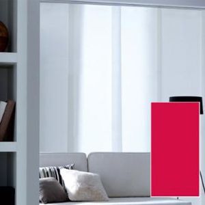 Panneau japonais tamisant Luxe rouge l.45 x H.260cm Madeco