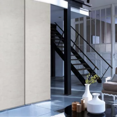 Panneau japonais tamisant effet lin beige l.45 x H.260cm Madeco