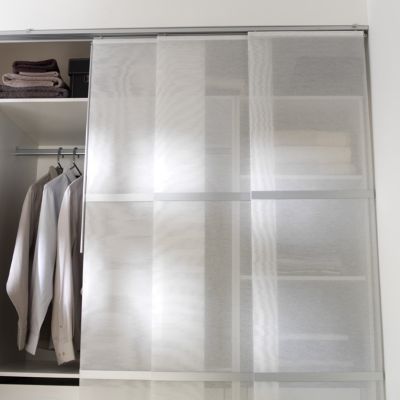 Panneau japonais barre blanc l.45 x H.260cm Madeco