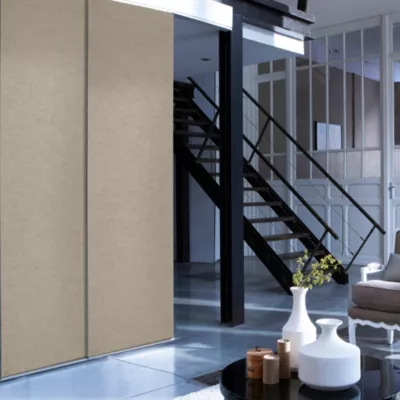 Panneau japonais uni beige chiné l.45 x H.260cm Madeco