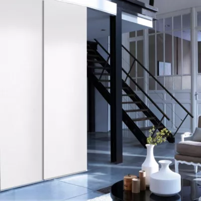 Panneau japonais occultant uni blanc l.45 x H.260cm Madeco