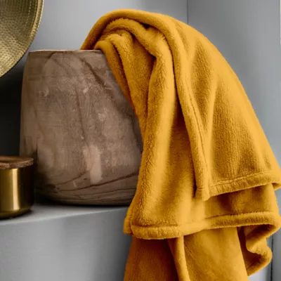 Plaid Microplush 150x200cm Jaune