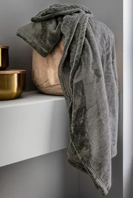 Plaid microplush 150 x 200 cm gris