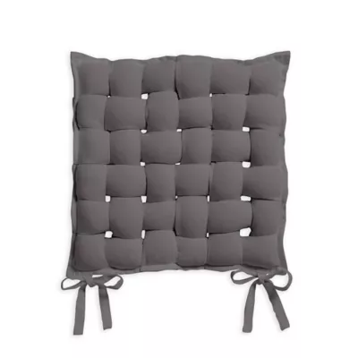 Galette de chaise tressée anthracite 40 x 40 cm