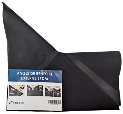 Angle de renfort externe EPDM noir pour toiture