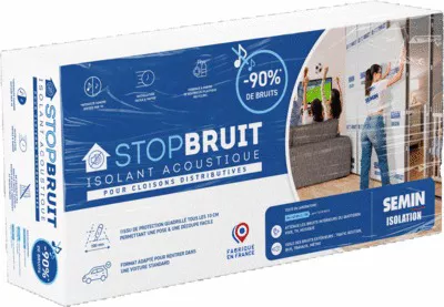 Panneau acoustique vendu par 6 Stop Bruit – 120 × 60 cm, épaisseur 45 mm