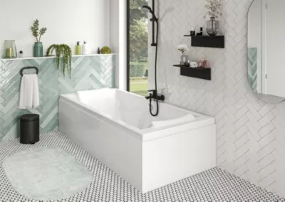 Baignoire double 180x80 cm Lodge Duo en Puretex blanc Allibert