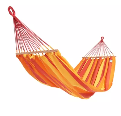 Hamac suspendu Graphik Jobek L.300 x l.140 cm rouge, jaune et orange