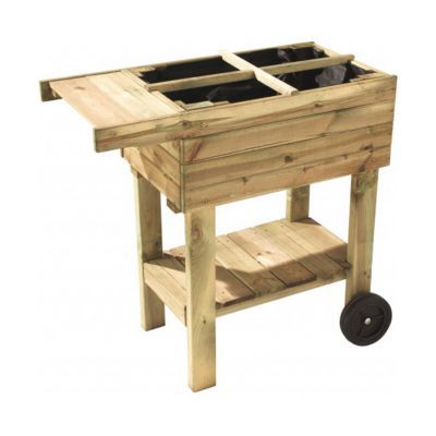 Carré potager sur roulettes Forest Style Martina 82 x 43 x 78,5/90 cm