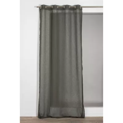 Voilage Romane kaki L.240 x l.140 cm