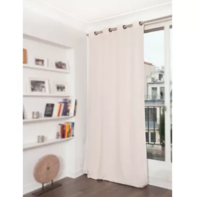 Rideau occultant thermique phonique à oeillets The origins blanc coquille l.140 x H.260cm Rocle