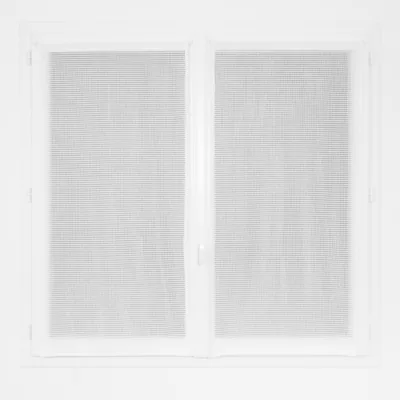 Vitrage tamisant filet passe-tringle finition ourlet blanc H.190 x l.70cm Rocle