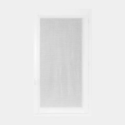 Vitrage tamisant filet passe-tringle finition ourlet blanc H.190 x l.90cm Rocle