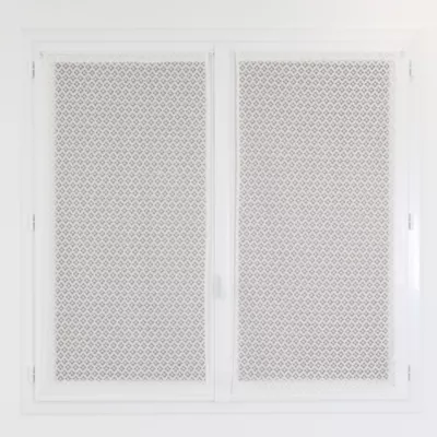 Vitrage tamisant passe-tringle Leslie aspect dentelle blanc H.190 x l.70cm Rocle