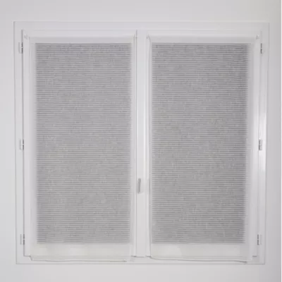Vitrage tamisant uni passe-tringle Seraphine finition ourlet blanc H.160 x l.60cm Rocle
