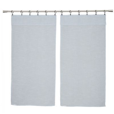 Paire de rideau vitrage Callaly gris l.60 x H.120 cm