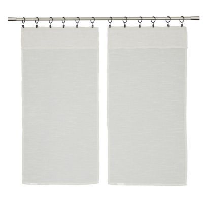 Paire de rideau vitrage Callaly beige l.45 x H.90 cm