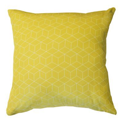 Coussin Trios jaune 45 x 45 cm