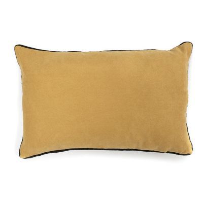Coussin Velours jaune 30 x 50 cm