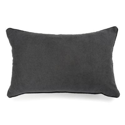 Coussin Velours anthracite 30 x 50 cm