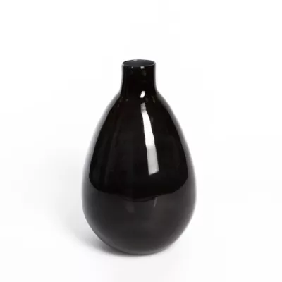 Vase décoratif en verre recyclé Noctis noir 10L - l.27 x H.42 x Ø27 cm