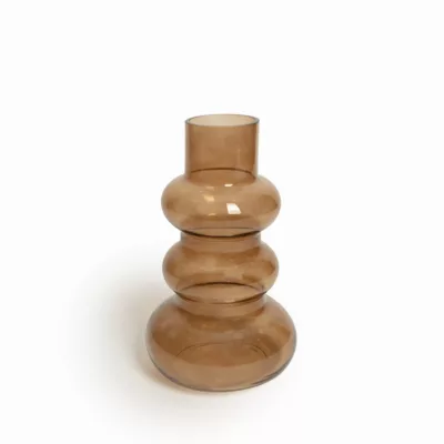 Vase verre Elixir coloris marron camel Ø18 x H.29,5cm JBY creation