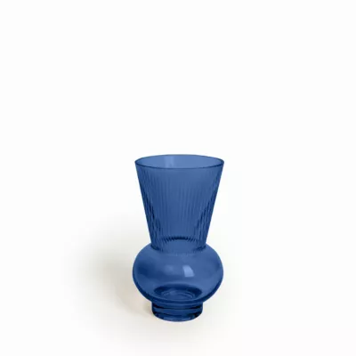 Vase verre Thelma coloris bleu Ø12 x H.20,5cm JBY creation