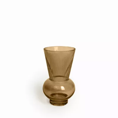Vase verre Thelma coloris marron curry Ø13,7 x H.26,6cm JBY creation