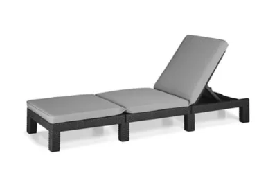 Bain de soleil résine Allibert Daytona graphite + coussin