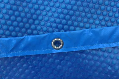 Bâche été à bulles pour piscine bois rectangle 4 pans Mint