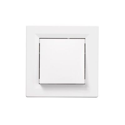 Image principale de Interrupteur poussoir 10A complet Schneider Electric Asfora blanc