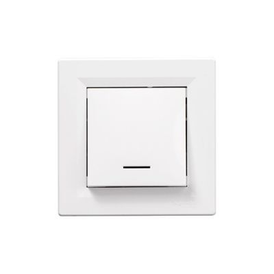 Image principale de Interrupteur va-et-vient lumineux complet Schneider Electric Asfora blanc