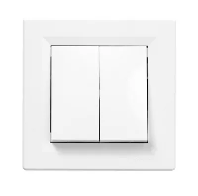 Image principale de Interrupteur double va-et-vient complet Schneider Electric Asfora blanc