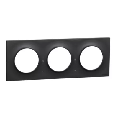 Plaque de finition triple Schneider Electric Odace Styl anthracite