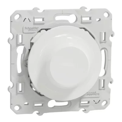 Variateur rotatif LED 2 fils zigbee Wiser Odace Schneider Electric blanc