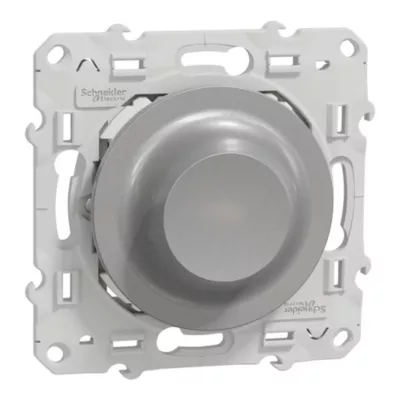Variateur rotatif LED 2 fils zigbee Wiser Odace Schneider Electric aluminium