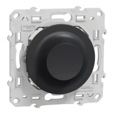 Variateur rotatif LED 2 fils zigbee Wiser Odace Schneider Electric anthracite