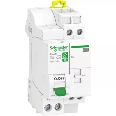 Image principale de Combiné disjoncteur + contacteur courbe C phase + neutre 20A Schneider Electric Resi9 XE