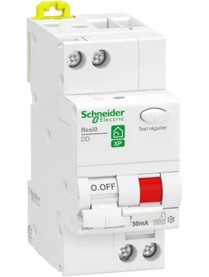 Disjoncteur différentiel - 30mA - 16A - Type Fsi - Courbe C - Resi9 XP - Schneider Electric