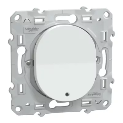 Interrupteur va-et-vient lumineux Schneider Electric Ovalis blanc