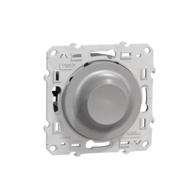 Variateur de lumière universel en 2 ou 3 fils 3W 200W Schneider Electric Odace aluminium
