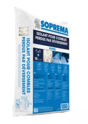 Isolant thermique en vermiculite Soprema Efiperl® à souffler - 100L (vendu au sac)
