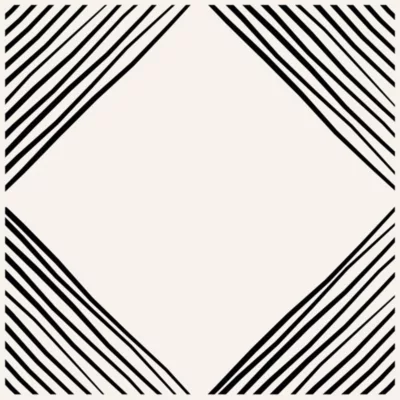 Lot 8 carreaux adhésifs décoratifs Vinyl Way Bahia Dada Art effet mosaïque noir & blanc L.20 x L.20 cm x ep.1,3 mm