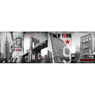 Toile sur châssis New York City 35 x 105 cm