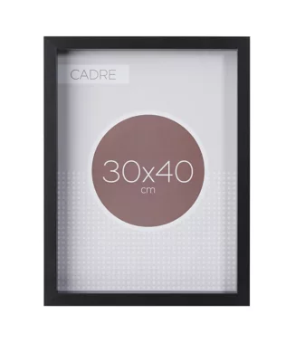Cadre vitrine vide noir l.30 x H.40 cm