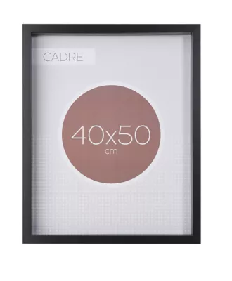 Cadre vitrine vide noir l.40 x H.50 cm