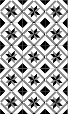 Tapis vinyle noir et blanc 49.5 x 83 cm