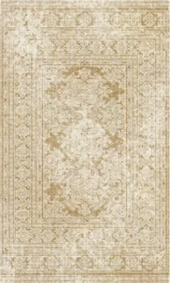Tapis vinyle vintage clair 83 x 49,5cm